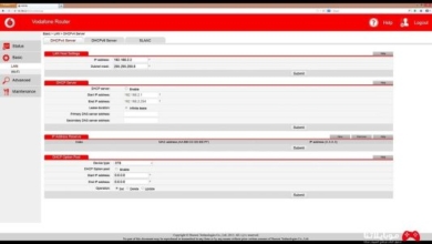 ضبط اعدادات راوتر فودافون