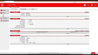 ضبط اعدادات راوتر فودافون
