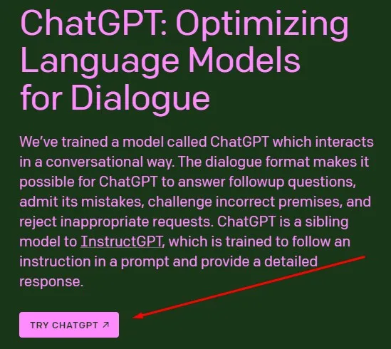 OpenAI Try ChatGPT