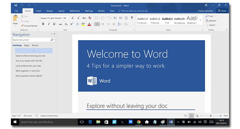 office 2016 word