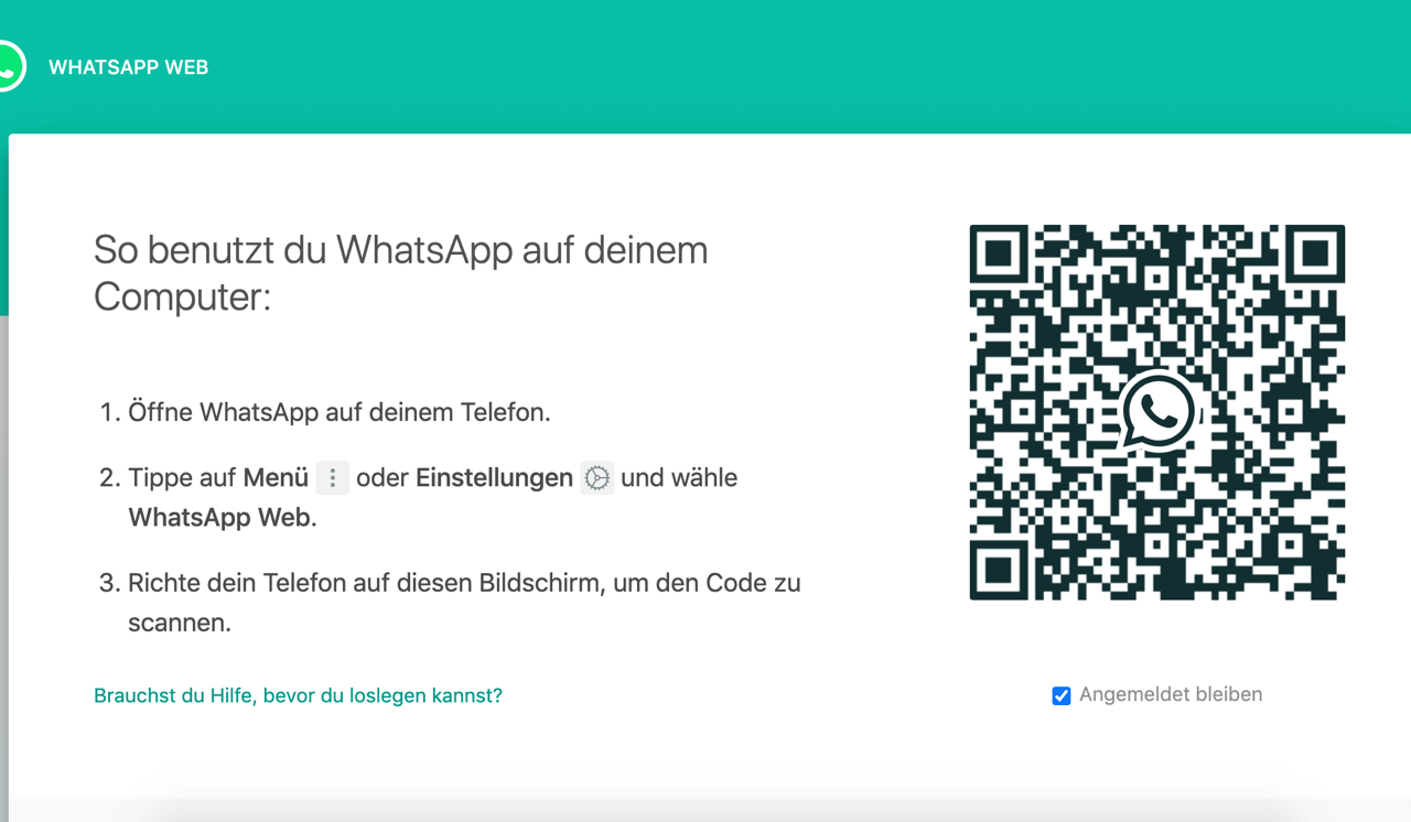 whatsapp web einrichtungsanleitung