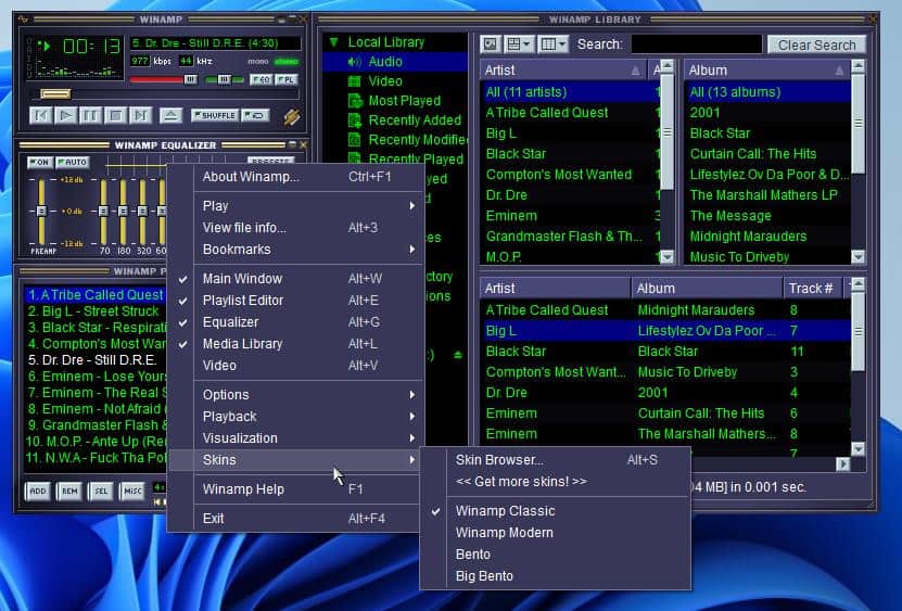 Winamp 5.9 skins