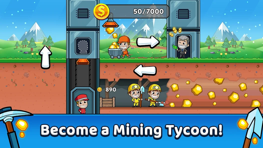 تحميل لعبة Idle Miner Tycoon مهكرة Apk للاندرويد 2025 اخر اصدار مجانا