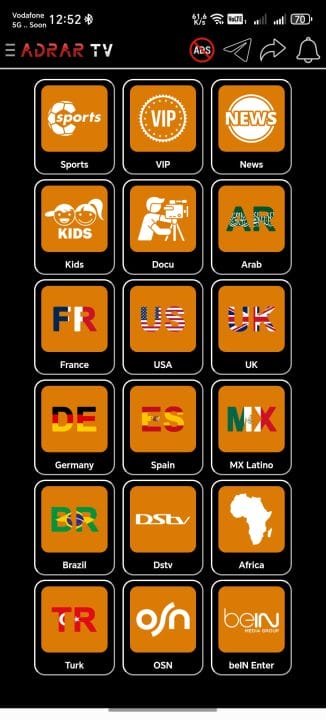 تحميل تطبيق ادرار تي في Adrar Tv مهكر Apk للاندرويد 2025 اخر اصدار مجانا