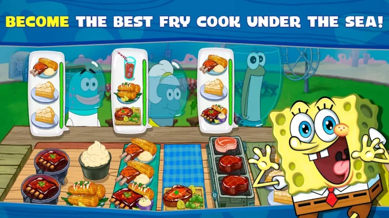 تحميل لعبة SpongeBob Krusty Cook-Off مهكرة Apk للاندرويد 2026 اخر اصدار مجانا