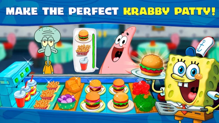 تحميل لعبة SpongeBob Krusty Cook-Off مهكرة Apk للاندرويد 2026 اخر اصدار مجانا