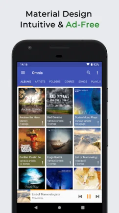 تحميل تطبيق Omnia Music Player مهكر Apk للاندرويد 2025 اخر اصدار مجانا