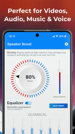 تحميل تطبيق مكبر الصوت Speaker Booster مهكر Apk للاندرويد 2025 اخر اصدار مجانا