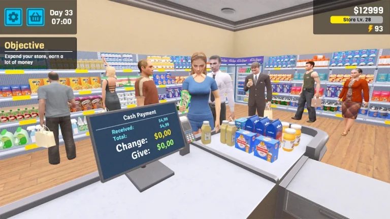 تحميل محاكي السوبر ماركت Supermarket Simulator مهكرة Apk للاندرويد 2025 اخر اصدار مجانا