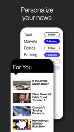 تحميل تطبيق الأخبار بلومبرج Bloomberg مهكر Apk للاندرويد 2025 اخر اصدار مجانا
