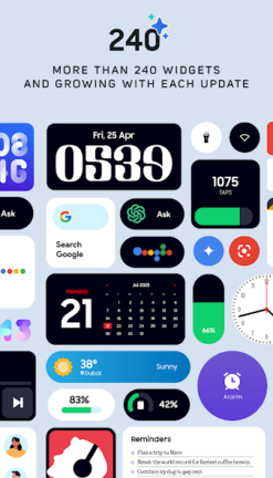 تحميل تطبيق One UI Widgets مهكر Apk للاندرويد 2025 اخر اصدار مجانا