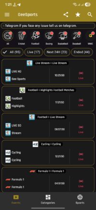 تحميل تطبيق GeeSports مهكر Apk للاندرويد 2026 اخر اصدار مجانا