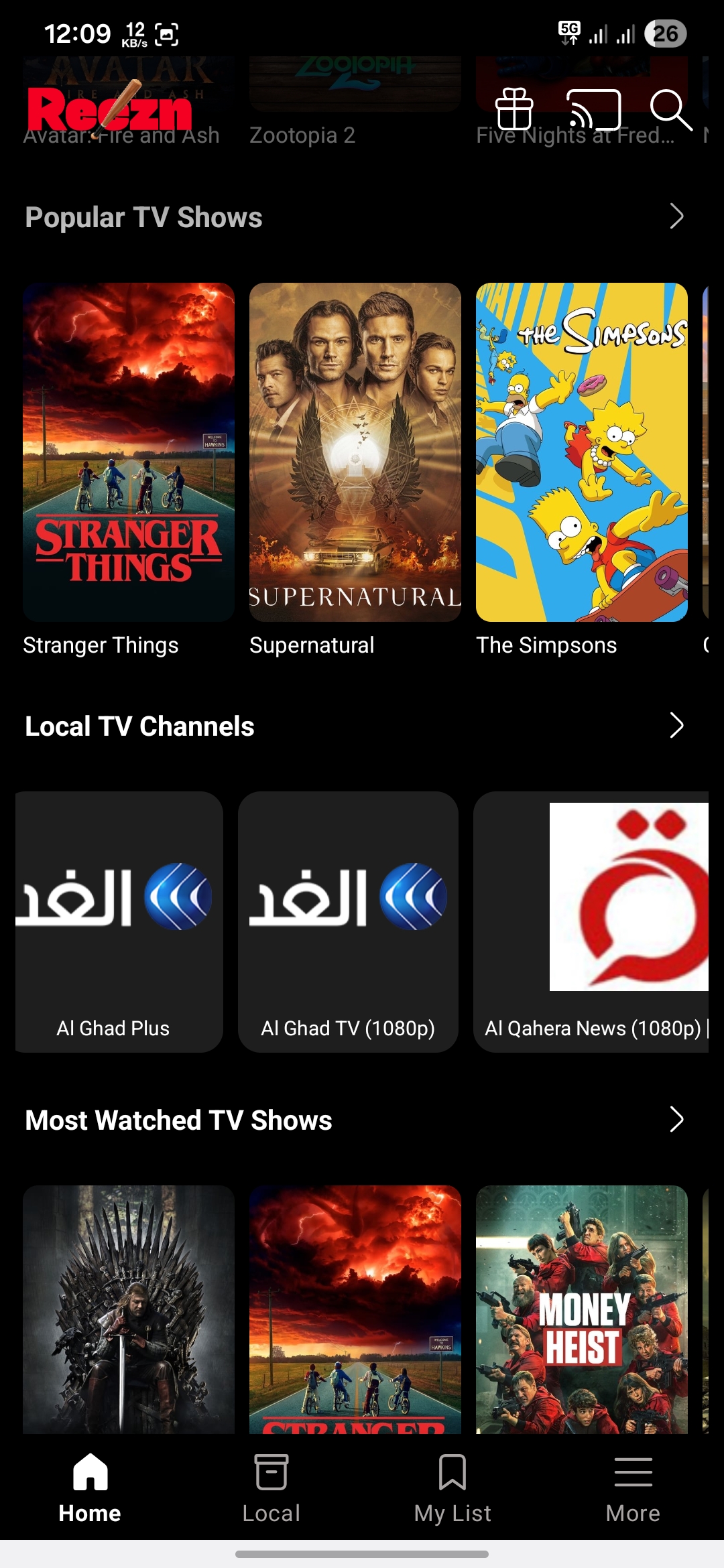 تحميل تطبيق Reezn TV مهكر Apk للاندرويد 2026 اخر اصدار مجانا تحميل تطبيق Reezn TV مهكر Apk للاندرويد 2026 اخر اصدار مجانا
