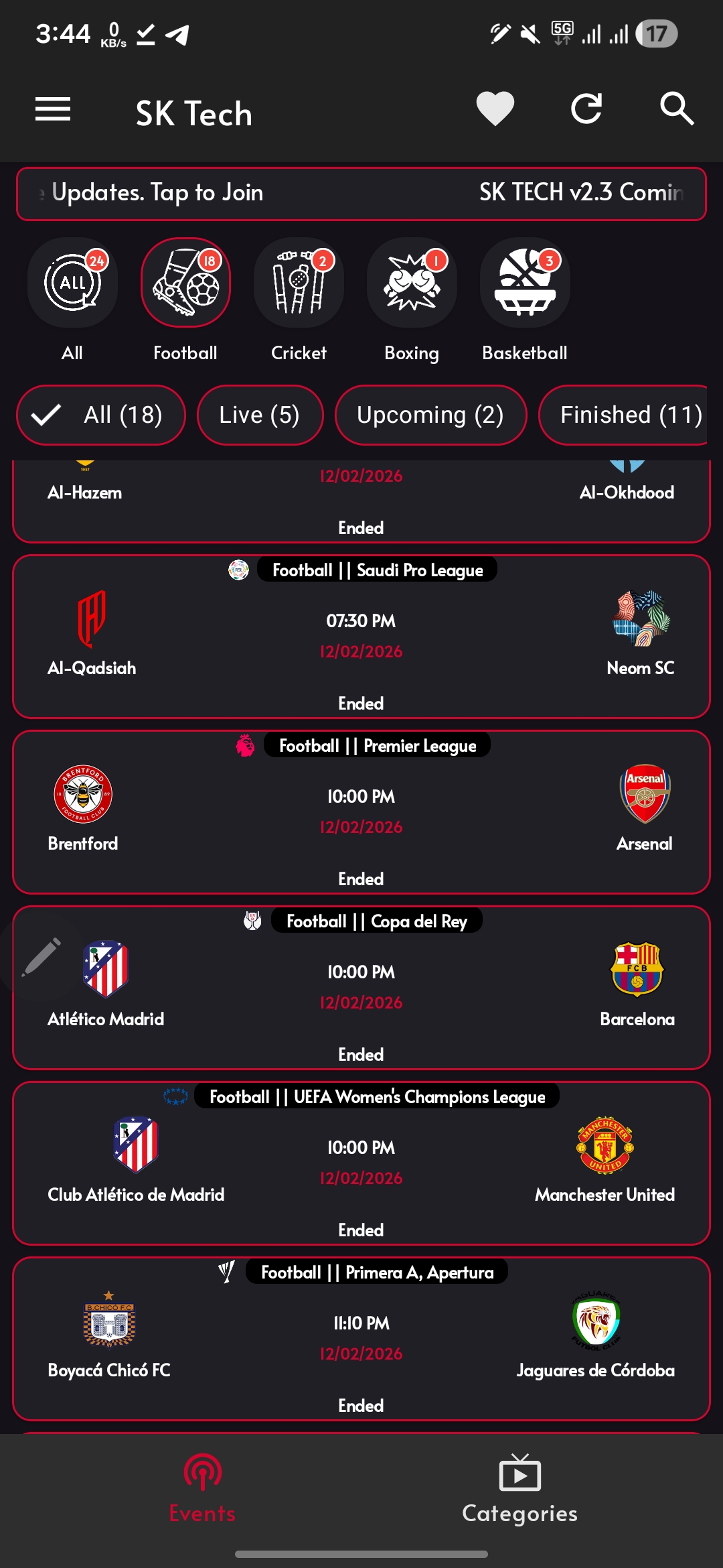 تحميل تطبيق SK Tech مهكر Apk للمباريات والقنوات للندرويد 2026 أخر إصدار مجانا تحميل تطبيق SK Tech مهكر Apk للمباريات والقنوات للندرويد 2026 أخر إصدار مجانا